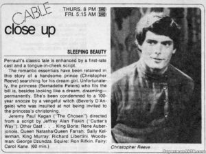 CHRISTOPHER REEVE- Sleeping Beauty. July 7, 1983.
Caped Wonder Stuns City!