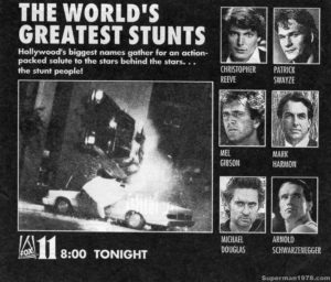 CHRISTOPHER REEVE- The World's Greatest Stunts. May 1, 1990.
Caped Wonder Stuns City!