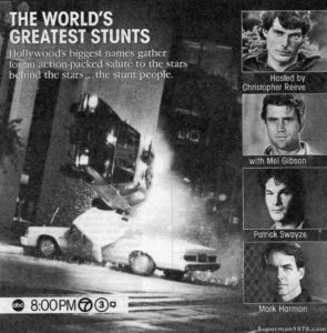 CHRISTOPHER REEVE- The World's Greatest Stunts. November 3, 1988.
Caped Wonder Stuns City!