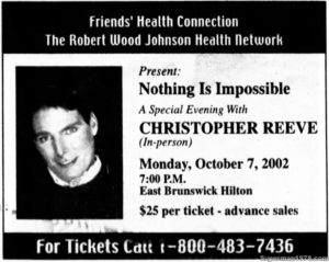 CHRISTOPHER REEVE- October 7, 2002.
Caped Wonder Stuns City!