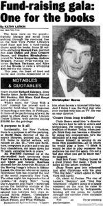 CHRISTOPHER REEVE- November 13, 1985.
Caped Wonder Stuns City!